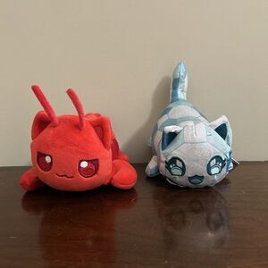 Aphmau MeeMeows Lot of 2 Diamond Lobster Cat Plush 6"